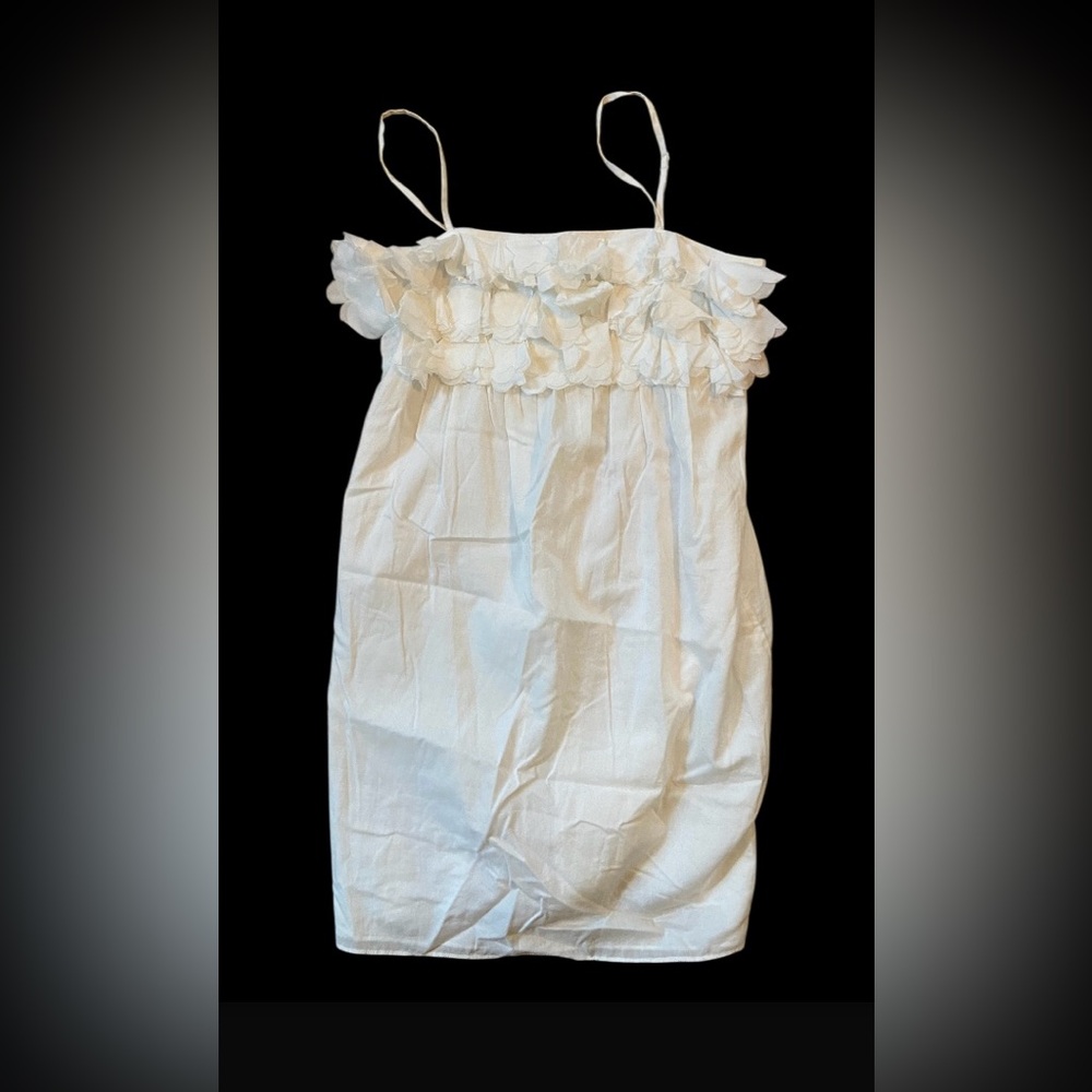J. Crew White Ruffle Dress - Picture 2 of 6